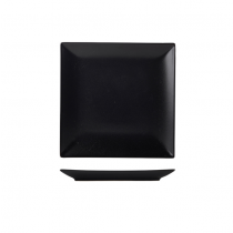 Luna Black Stoneware Square Coupe Plate 8.25inch / 21cm 