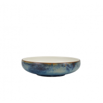 Terra Porcelain Aqua Blue Two Tone Coupe Bowl 20.5cm