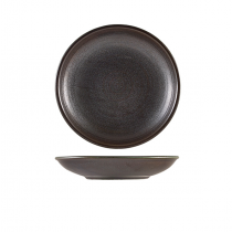 Terra Porcelain Cinder Black Deep Coupe Plate 21cm
