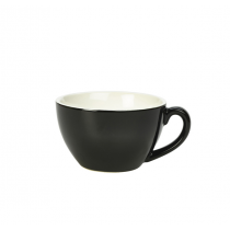 Genware Porcelain Black Bowl Shaped Cup 12oz / 34cl