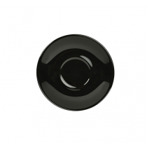 Genware Porcelain Black Saucer 16cm / 6.25inch