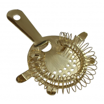 Beaumont Gold Plated Hawthrone Strainer 4 Prong