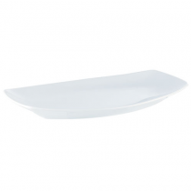 Porcelite White Convex Oval Plates 13 x 7.5inch / 33 x 19cm