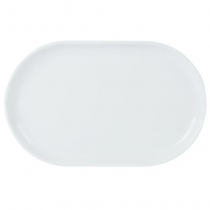 Porcelite White Narrow Oval Plates 12.5 x 8inch / 32 x 20cm 