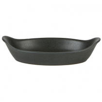 Rustico Carbon Oval Eared Dish 10inch / 25cm 