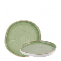 Churchill Stonecast Sage Green Organic Walled Plate 8.25inch / 21cm