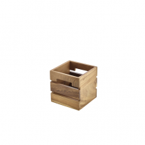 Genware Acacia Wood Box/Riser 15 x 15 x 15cm