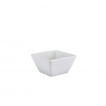 Genware Porcelain Square Bowl 10.5cm