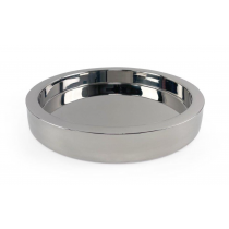 Stainless Steel Round Double Walled Tray 14inch