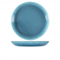 Light Blue Glazed Casablanca Melamine Bowl 38 x 4.5cm