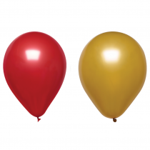 Red & Gold Metallic 12inch Adult Round Balloons