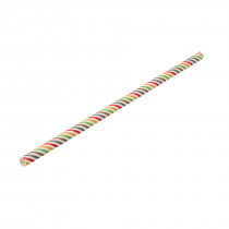 Paper Multi Coloured Stripe Straw 8Inch 