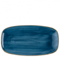 Churchill Stonecast Java Blue Chefs Oblong Plate 13.7/8 x 7.3/8inch / 35.5 x 18.9cm