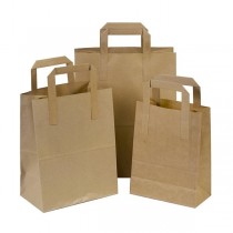 SOS Pure Kraft Carrier Bags Small 
