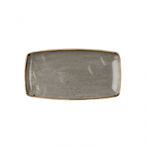 Churchill Stonecast Peppercorn Grey Oblong Plate 34.5 x 18.5cm