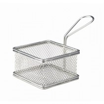 Stainless Steel Square Serving Fry Basket 9.5 x 9.5 x 6cm