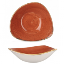 Churchill Stonecast Spiced Orange Triangle Bowl 23.5cm