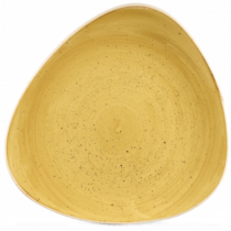 Churchill Stonecast Mustard Seed Yellow Triangle Plate 26.5cm