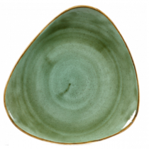  Churchill Stonecast Samphire Green Triangle Plate 22.9cm 