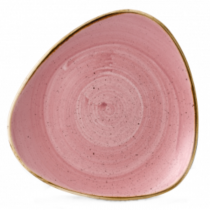 Churchill Stonecast Petal Pink Triangle Plate 22.9cm 