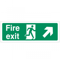 Fire Exit Sign Up Right Arrow 