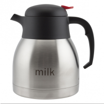 Milk Inscribed Vacuum Push Button Jug Stainless Steel 1.2L