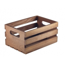 Wooden Crate Dark Rustic 21.5 x 15 x 10.8cm