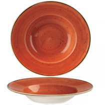 Churchill Stonecast Spiced Orange Wide Rim Bowl 28cm
