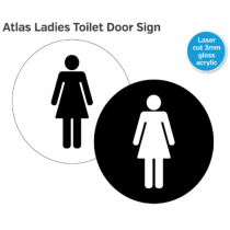Atlas Ladies Toilet Door Sign 