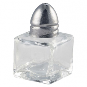 Mini Glass Salt Pot with Stainless Steel Top