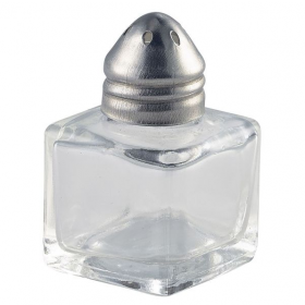Mini Glass Pepper Pot with Stainless Steel Top