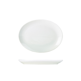 Genware Porcelain Oval Plates 21cm   