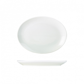 Genware Porcelain Oval Plates 24cm   