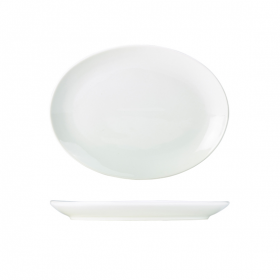 Genware Porcelain Oval Plates 28cm   