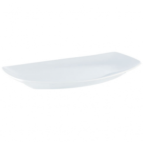 Porcelite White Convex Oval Plates 16.5 x 9.5inch / 42 x 24.5cm 