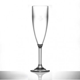 Elite Premium Polycarbonate Champagne Flutes 6.6oz LCE at 125ml