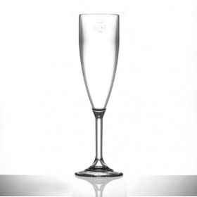 Elite Premium Polycarbonate Champagne Flutes 6.6oz LCE at 175ml 