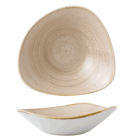 Churchill Stonecast Nutmeg Cream Triangle Bowl 23.5cm