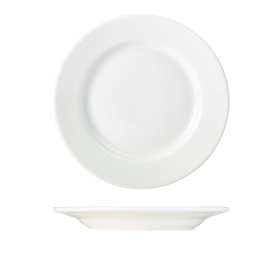 Genware Porcelain Classic Winged Plates White 27cm   