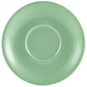 Genware Porcelain Green Saucer 4.75inch / 12cm