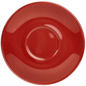 Genware Porcelain Red Saucer 6.25inch / 16cm