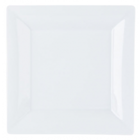 Porcelite White Deep Square Plates 10.5inch / 27cm   