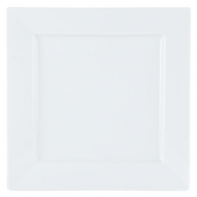 Porcelite White Flat Square Plates 10.5inch / 27cm   