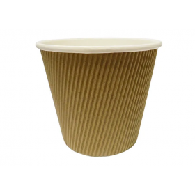 Disposable Kraft Ripple Soup Container 19oz  