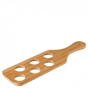 Bamboo Shot Paddle Board holds 6 Shots