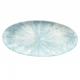 Churchill Studio Prints Stone Aquamarine Chefs' Oval Plate 34.7 x 17.3cm