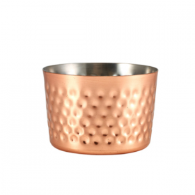 Genware Copper Plated Hammered Mini Serving Cup 8 x 5cm