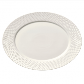 Bauscher Purity Reflections Rimmed Oval Plate 38.2 x 27.9cm