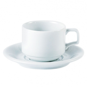 Porcelite White Stacking Cups 7oz / 20cl 