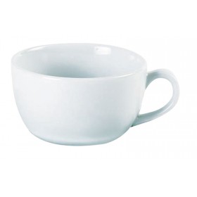Porcelite White Bowl Shaped Cups 9oz / 25cl
